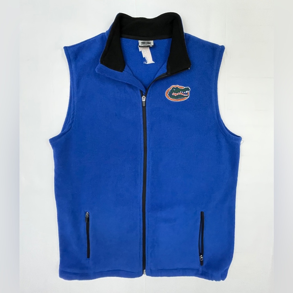Florida Gators Vintage Y2K Team Embroidered Logo Fleece Zip Stadium Vest Men’s M